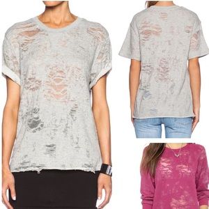 iro ‘gaetane’ distressed short sleeve sweatshirt